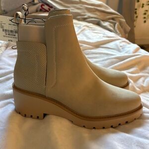 a.n.a Cream Ankle Booties